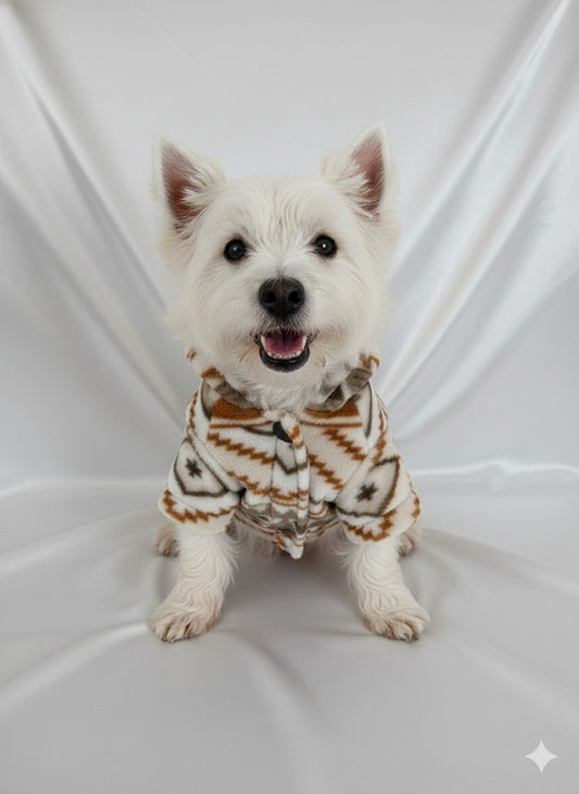 Abrigo Navideño color blanco